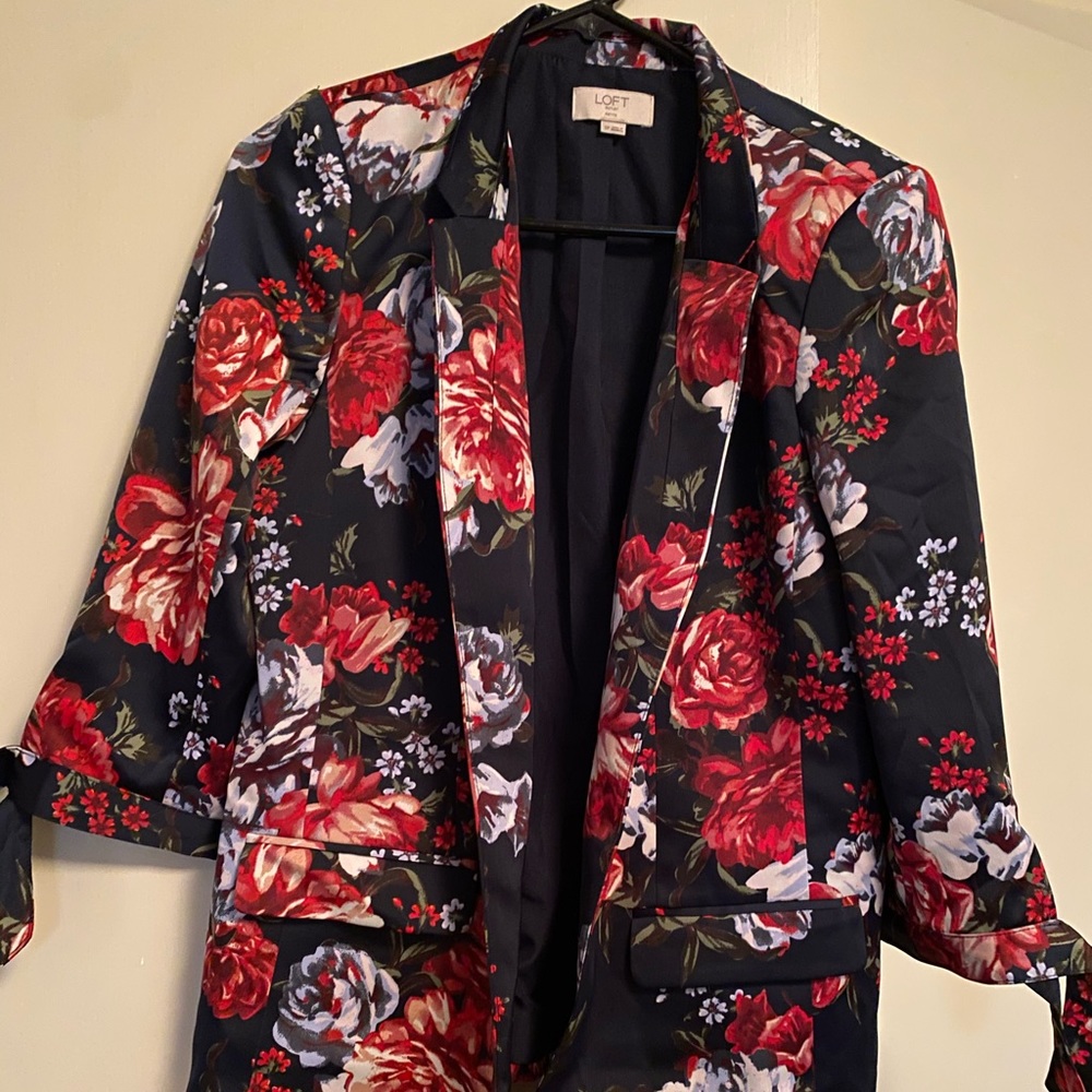 Floral Blazer size Small Petite from LOFT
